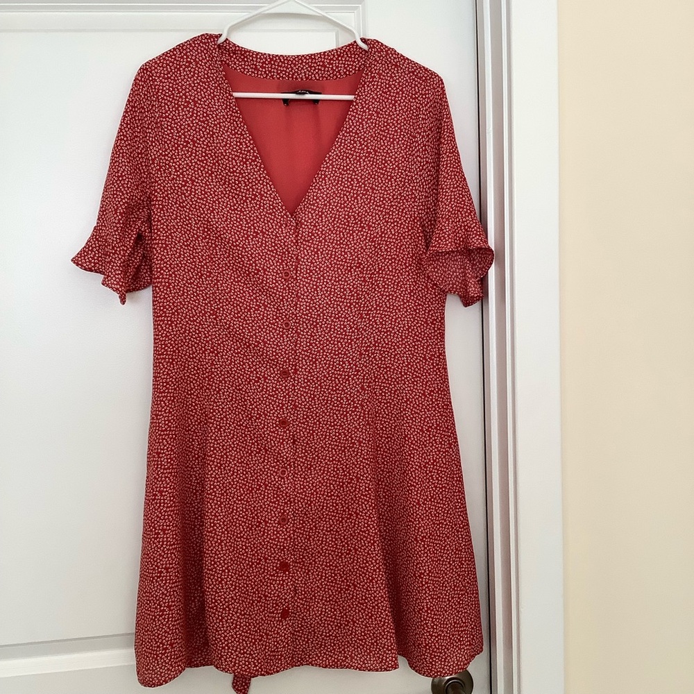 Red patterned Lulu’s dress